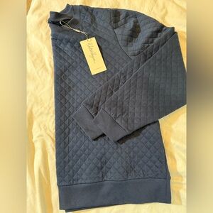 Walter Hagen Quilted Blue Crewneck Sweater